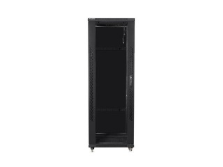 Szafa instalacyjna Rack stojąca 19" 47U 800x800 Drzwi Szklane czarna Lanberg (flat pack)