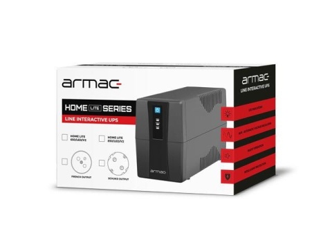 Zasilacz awaryjny UPS Armac Home Lite 850VA LED Line-Interactive 2x230V Schuko