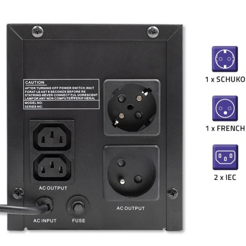 Zasilacz awaryjny UPS Qoltec Monolith | 1200VA | 720W