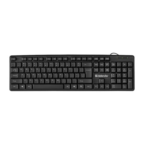 Klawiatura przewodowa Defender ELEMENT HB-520 USB czarna