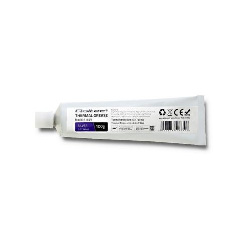 Pasta termoprzewodząca Qoltec 3.17 W/m-K| 100g | Srebrna