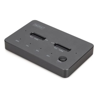 Stacja dokująca dysków DIGITUS DA-71545-1 z funkcją klonowania, USB-C 3.2 Gen2, 2x SSD M.2 NVMe, czarna