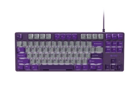 Klawiatura dla graczy gamingowa Fury Kanabo K2 US białe podświetlenie mechaniczna szaro-fioletowa