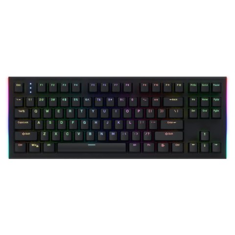 Klawiatura przewodowa Hator GRAVITY X TKL HTK550 MECHANICZNA podświetlana RGB gaming Aurum Orange Linear czarna