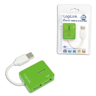 HUB USB LogiLink UA0138 4 porty USB, zielony