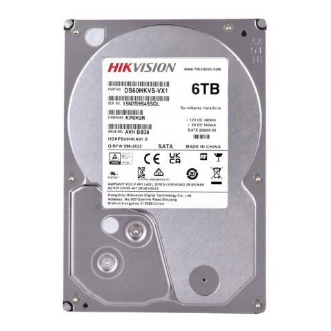 Dysk HIKVISION DS60HKVS-VX1 6TB 3,5" 5400 256MB SATA III