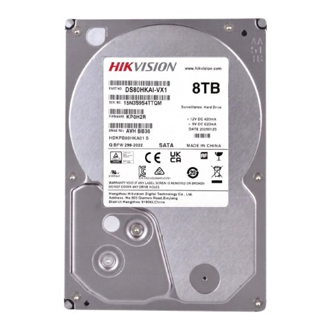 Dysk HIKVISION DS80HKAI-VX1 8TB 3,5" 7200 256MB SATA III