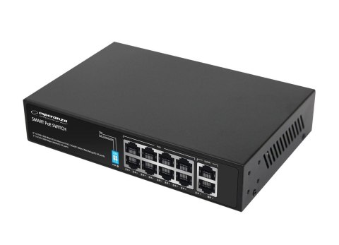 Switch niezarządzalny ESPERANZA 10 portowy POE 10/100/1000 120W MATRIX