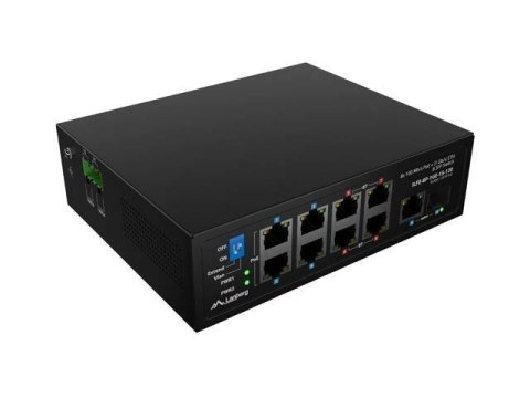 Switch niezarządzalny Lanberg Light industrial POE 4XBT 4XAT SFP+ETH DIN Fast Ethernet