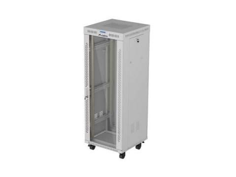 Szafa instalacyjna Rack Stojąca Lanberg 19" 32U 600x600 szara drzwi przeszklone LCD Lanberg (Flat Pack) V2