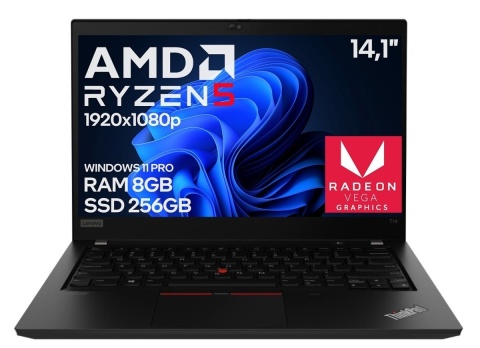 Laptop Lenovo ThinkPad T14 GEN1 Ryzen 5 PRO 4650U 8GB 256SSD Win11 A